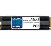 GLOBAL MEMORY Disque dur SSD SSD M.2 2280 PCIe Gen4 x4 NVMe 512 Go avec DRAM + dissipateur thermique pour PlayStation 5 (PS5)