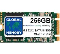 GLOBAL MEMORY Disque SSD M.2 2242 NGFF SATA 3 MLC avec DRAM Solid State Drive (SSD) - (Qualité industrielle - Ultra fiable) 256 Go