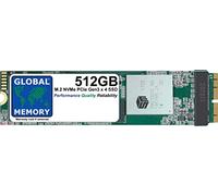 GLOBAL MEMORY Disque SSD M.2 PCIe Gen3 x4 NVMe Solid State Drive pour MacBook Air (MID 2013 - début 2014 - début 2015 - mi-2017) 512 Go