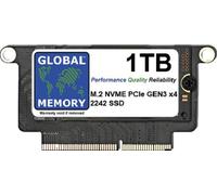 GLOBAL MEMORY Disque SSD M.2 PCIe Gen3 x4 NVMe Solid State Drive pour MacBook Pro Retina A1708 (fin 2016 - MID 2017) 1 To