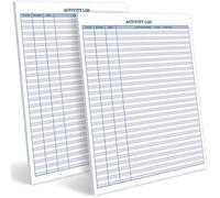Global Printed Products Journal d'activité, lot de 2, 21,6 x 27,9 cm, 50 feuilles/bloc