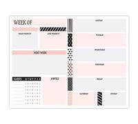 Global Printed Products Liste de tâches horizontale et bloc de planification hebdomadaire de 21,6 x 27,9 cm, 60 feuilles, scrapbooking