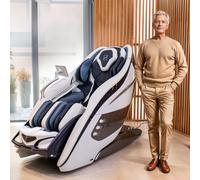 GLOBAL RELAX® I DA Vinci Fauteuil de Massage 7D I Angle d'inclinaison réglable I Analyse BIA I Masseur de Bras avec LED I Thermothérapie I Acupression I Écran Tactile LCD I Cadre Ergonomique 3D