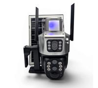 GLOBAL SECURITY Caméra Solaire Wi-FI Extérieure GSS Ultra | Double Objectif 8MP, Zoom 10X et PTZ