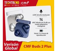 Nothing Tech - Écouteurs sans fil CMF Buds 2 Plus - Bluetooth LDAC, ANC hybride, micro - Bleu