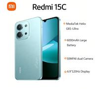 Global Version Redmi 15C 4G 6.9" Display 33W Fast Charging 6000mAh 50MP AI Dual Camera 120Hz Display Smartphone Midnight Black