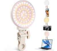 GlobalCrown Lumiere Telephone Selfie mini Ring Light portable avec 100 LED, 3 modes d'éclairage lampe pour téléphone portable, appareil photo, photos de maquillage,YouTube,TikTok