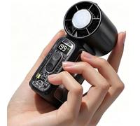 GlobalCrown Mini Ventilateur Portable à Main,Petit Ventilateur de Poche avec compresse de glace,rechargeable format compact idéal pour voyages, concerts,camping et le maquillage avec miroir intégré