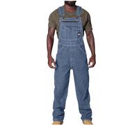 Globalement Western Jambe droite Basic Long Leg Wild Cargo Pantalon pour homme Été Automne Denim Coupe ample Combinaisons Pantalon Barboteuse Homme 2025 4XL
