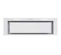 GLOBALO hotte aspirante encastrable 90cm, meuble bas hotte aspirante de cuisine, hotte aspirante encastrable, meuble bas cuisine série acier, acier peint, verre trempé, Materi 90.1 Black