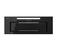 GLOBALO Hotte aspirante, hotte de cuisine encastrable, avec éclairage, largeur d'installation 80 cm, sans moteur, coopération Turbine, Silentio 80.2 Black