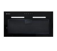 GLOBALO Hotte aspirante, hotte encastrable pour cuisine, avec éclairage, largeur d'installation 60 cm, 3 niveaux de puissance, Orivio 60.1 Black, noir [Classe énergétique B]