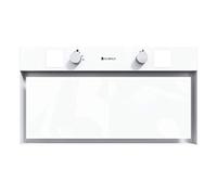 GLOBALO Hotte aspirante, hotte encastrable pour cuisine, ventilateur plat, avec éclairage, largeur d'installation, verre trempé, SPEDTERO 60.2 White, Blanc