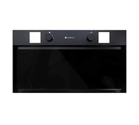 GLOBALO Hotte aspirante, hotte encastrable pour cuisine, ventilateur plat, avec éclairage, largeur d'installation, verre trempé, SPEDTERO 60.2 Black, Noir [Classe énergétique B]