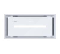 GLOBALO Hotte aspirante, hotte encastrable pour cuisine, ventilateur plat, avec éclairage, largeur d'installation 60 cm, verre trempé, PINELIO 60.1 White, Blanc [Classe énergétique A+]