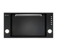 GLOBALO Hotte encastrable, hotte encastrable 60 cm, éclairage LED, commande Push Button, 3 plages de vitesse, acier peint, Retio 60.2 Black