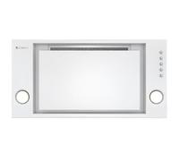 GLOBALO Hotte encastrable, hotte encastrable 60 cm, éclairage LED, commande Push Button, 3 plages de vitesse, acier peint, Retio 60.2 White
