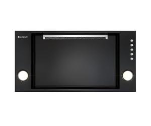 GLOBALO Hotte encastrable, hotte encastrable 60 cm, éclairage LED, commande Push Button, 3 plages de vitesse, acier peint, Retio 60.2 Black