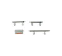Globalstock Bouton latéral + Volume Mute pour iPhone 12 Pro/12 Pro Max Silver/Argent