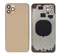 Globalstock Chassis Arriere en Vitre pour iPhone 11 Pro Max + Coque + Tiroir SIM Compatible Nu Noir/Blanc/Or/Vert | Back Cover + Frame (Or)