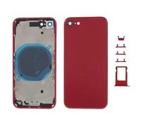 Globalstock Chassis Arriere en Vitre pour iPhone 8 + Coque + Tiroir SIM Compatible Nu Rouge/Noir/Blanc/Or | Back Cover + Frame (Rouge)