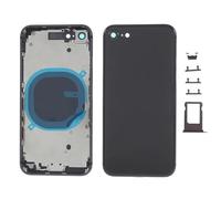 Globalstock Chassis Arriere en Vitre pour iPhone 8 + Coque + Tiroir SIM Compatible Nu Rouge/Noir/Blanc/Or | Back Cover + Frame (Noir)