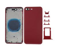 Globalstock Chassis Arriere en Vitre pour iPhone 8 Plus + Coque + Tiroir SIM Compatible Nu Rouge/Noir/Blanc/Or | Back Cover + Frame (Rouge)