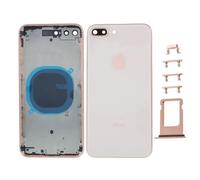 Globalstock Chassis Arriere en Vitre pour iPhone 8 Plus + Coque + Tiroir SIM Compatible Nu Rouge/Noir/Blanc/Or | Back Cover + Frame (Or)