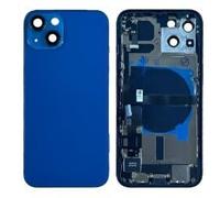 Globalstock Chassis Arriere en Vitre pour iPhone + Coque + Tiroir SIM Compatible Nu Noir/Blanc/Bleu/Rouge/Vert/Violet/Or/Rose/Gris/Argent| Back Cover + Frame (Bleu, Iphone 13 Mini)