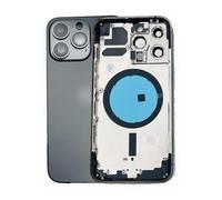 Globalstock Châssis Arrière iPhone 13 - Verre Trempé Gris Graphite avec Coque + Tiroir SIM - Compatible Nu - Remplacement Complet