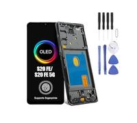 Globalstock Écran OLED + Vitre Tactile pour Samsung Galaxy S20 FE Noir - sur Châssis SM-G780F / SM-G781B Remplacement Complet + Kit Outils Haute Qualité