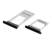 Globalstock Tiroir SIM + SD pour Samsung Galaxy A8 2018 (A530F) Noir