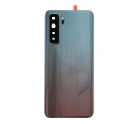 Globalstock Vitre arrière avec Adhésif + Lentille Camera + Support pour Huawei P40 Lite 5G Argent + Logo