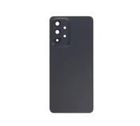 Globalstock Vitre arrière avec Adhésif + Lentille Camera Support pour Samsung Galaxy A33 5G A336 Noir + Logo