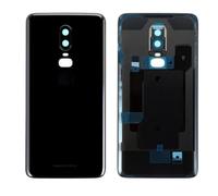 Globalstock Vitre Arrière avec Lentille Caméra pour OnePlus 6T - Noir Minuit
