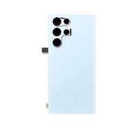 Globalstock Vitre arrière avec lentille caméra pour Samsung Galaxy S22 Ultra Bleu