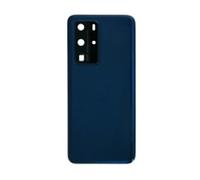 Globalstock Vitre arrière avec Lentille Camera + Support pour Huawei P40 Pro Bleu + Logo