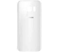 Globalstock Vitre Arrière Blanc Compatible pour Samsung Galaxy S7 G930F - Cache Batterie en Verre Trempé + Adhésif Préinstallé + Kit Outils
