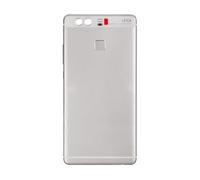 Globalstock Vitre arrière (Cache Batterie) avec Nappe capteur d'empreinte pour Huawei P9 Argent + Logo