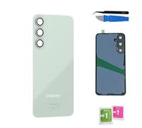 Globalstock Vitre Arrière Couvercle Batterie Remplacement avec Lentille de Caméra pour Samsung Galaxy S23 FE Créme/Violet/Vert/Creme Graphite/Orange/Bleu + adhésif et Kit Outils (Vert)