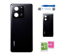 Globalstock Vitre Arrière Couvercle Batterie Remplacement avec Lentille de Caméra pour Xiaomi 13T Pro Noir/Blanc/Vert+ adhésif et Kit Outils (Noir)