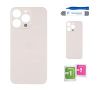 Globalstock Vitre arrière de Cache Batterie pour iphone 14 Pro Max Remplacement - Coque Cache Batterie Compatible Or+ adhésif et Kit Outils