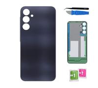 Globalstock Vitre arrière de Cache Batterie Remplacement Compatible pour Samsung Galaxy A15 Bleu foncé/Bleu/Jaune + adhésif et Kit Outils (Bleu foncé)