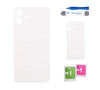 Globalstock Vitre arrière de Cache Batterie Remplacement - Coque Cache Batterie Compatible pour iPhone 12 Mini Blanc + adhésif et Kit Outils