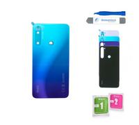 Globalstock Vitre arrière de Cache Batterie Remplacement - Coque Cache Batterie Compatible pour Xiaomi Redmi Note 8 Noir/Violet/Blanc/Bleu + adhésif et Kit Outils (Bleu)