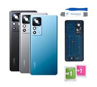 Globalstock Vitre Arrière de Remplacement pour Xiaomi - Couvercle de Batterie avec Lentille de Caméra, Multicolore, Inclus Adhésif et Kit d'Outils (Bleu, Xiaomi 12T Pro)