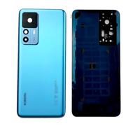 Globalstock Vitre Arrière de Remplacement pour Xiaomi - Couvercle de Batterie avec Lentille de Caméra, Multicolore, Inclus Adhésif et Kit d'Outils (Bleu, Xiaomi 12T)