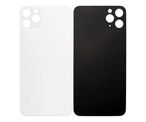 Globalstock Vitre Arrière iPhone 11 Pro Max - Verre Trempé Blanc avec Découpe Triple Caméra + Adhésif Préinstallé + Kit Outils - Compatible A2161 / A2218 / A2220