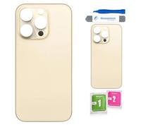 Globalstock Vitre Arrière iPhone 14 Pro Or - Cache Batterie avec Adhésif & Kit Outils Remplacement Compatible Apple A2890 / A2892 / A2891