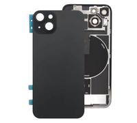 Globalstock Vitre Arrière iPhone 15 - Verre Trempé Noir avec NFC + Support Intégré + Adhésif Préinstallé + Kit Outils - Compatible A3090 / A3094 / A2846 / A2847 / A2848 / A3096